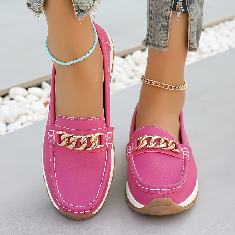 MOCASSINI LEGGERI CON DETTAGLIO CATENA