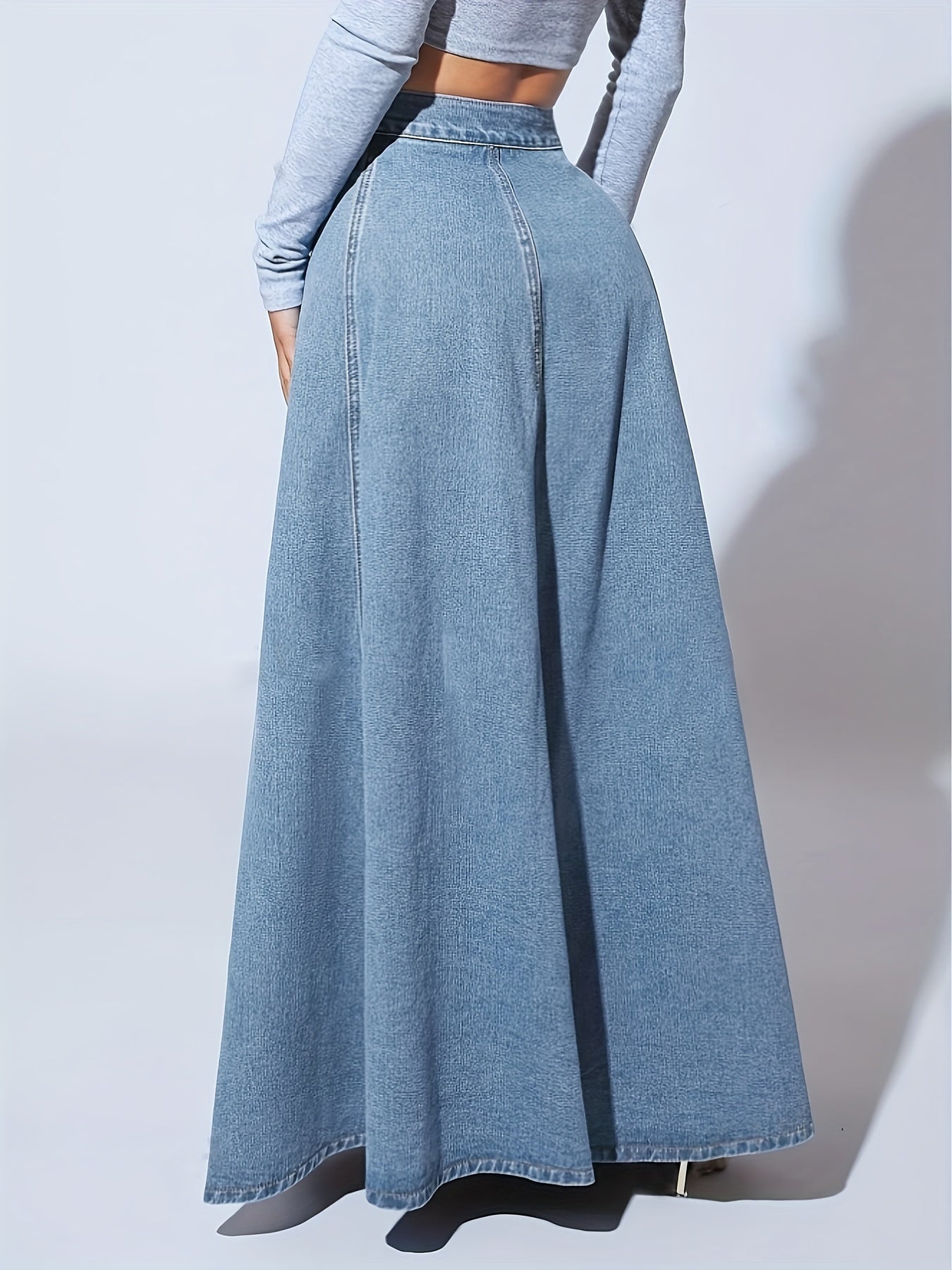 BOTTONI FRONTALI A-LINE MAXI GONNA