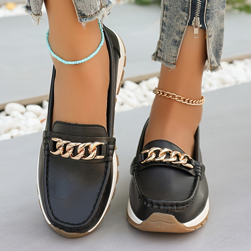 MOCASSINI LEGGERI CON DETTAGLIO CATENA