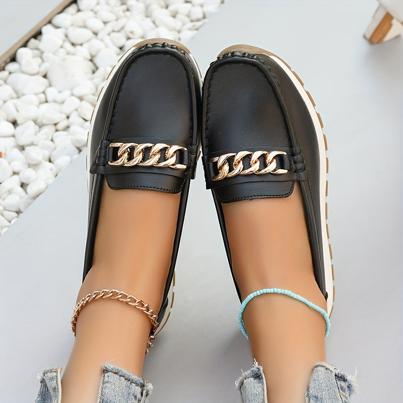 MOCASSINI LEGGERI CON DETTAGLIO CATENA