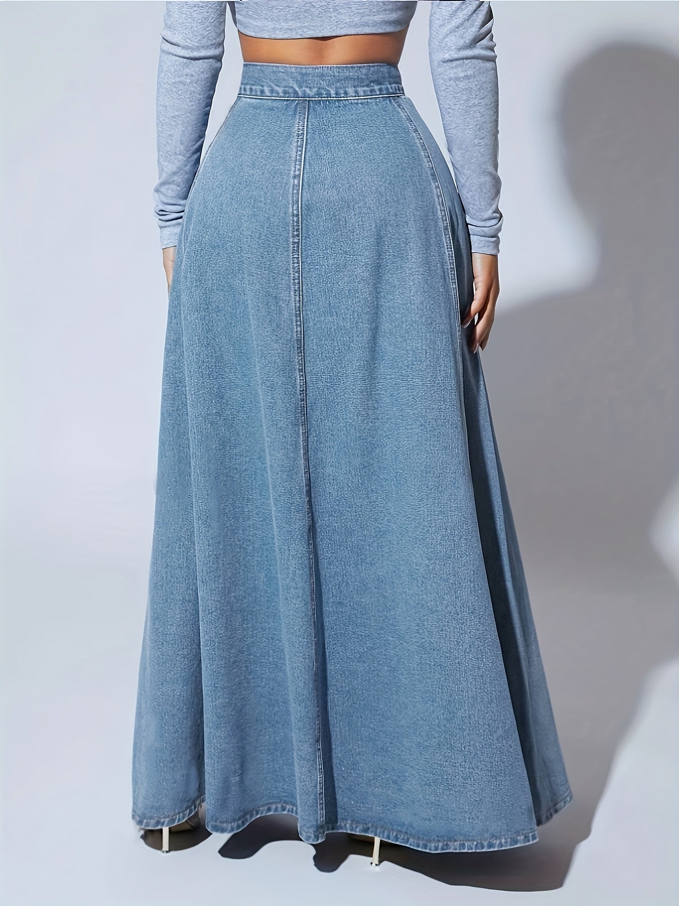 BOTTONI FRONTALI A-LINE MAXI GONNA